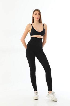 Siyah Mı 3904 Göğüs Altı Yüksek Bel Toparlayıcı Tayt