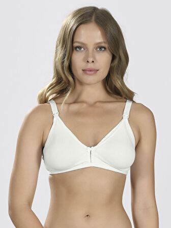 Ekru Dikişsiz Emzirme Sütyeni