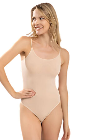 Dikişsiz İp Askılı Badi Korse Kadın 4447