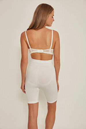 Beyaz Mı Emay 3005 Soft Uzun Paçalı Boxer Korse