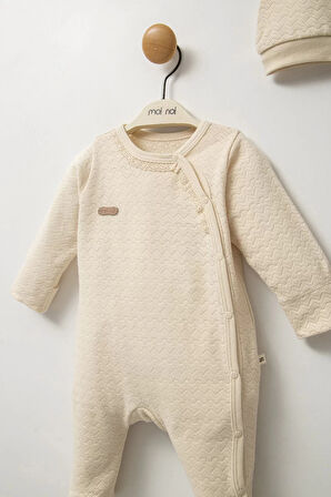 Moi Noi Şapkalı Tulum Mnb1248 Bej