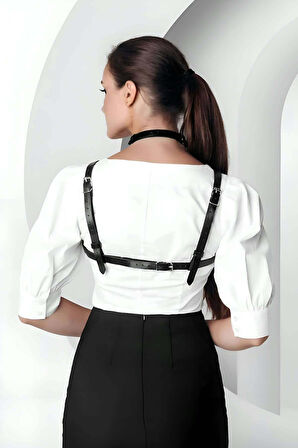 Şık Crop Yaka Harness, Giysi Üzeri Tamamlayıcı Yaka Aksesuar - Brf1290