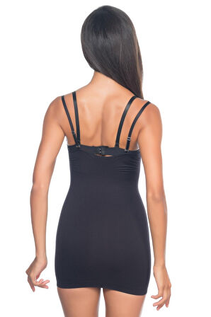 Siyah Mı Emay 5043 Göğsü Açık Masajlı Korse