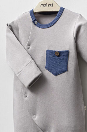 Moi Noi Şapkalı Tulum Mnb1250 Gri