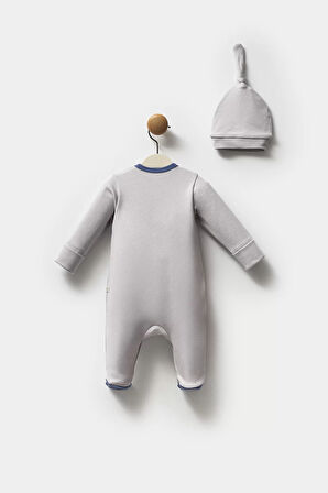 Moi Noi Şapkalı Tulum Mnb1250 Gri