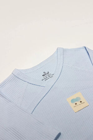 Organic Modal Flying Balloons Kruvaze Uzun Kol Body Bs17121 Mavi