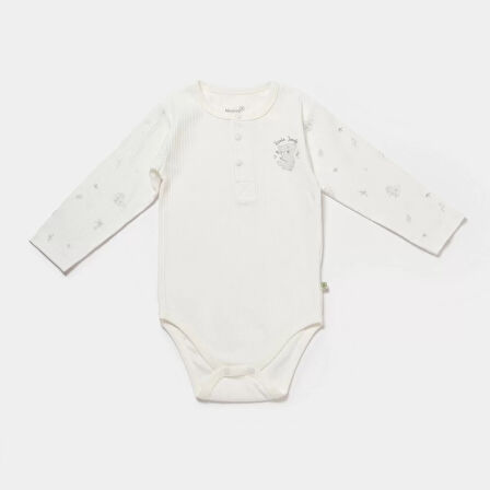 Koala Jungle Uzun Kol Bebek Body  Gri