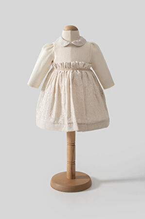 Tongs Baby Elbise 8050 Ekru