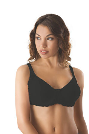 Siyah Mı Emay 164 C Balenli Dantelli Sütyen