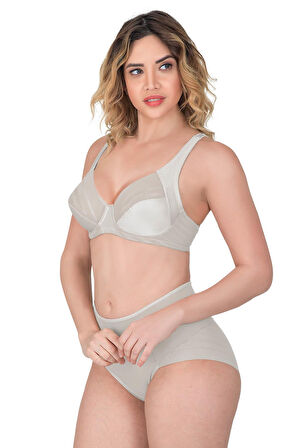 Ekru Mı Emay 183 B Yan Destekli Toparlayıcı Balenli Sütyen