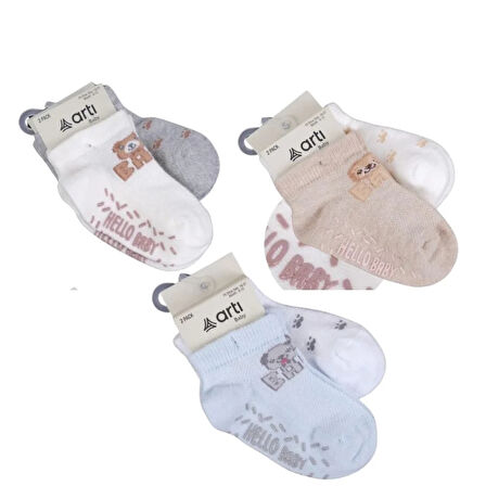 Katamino Athena 2'li Aks. Erkek Bebek Patik Çorap K48026 Asorti