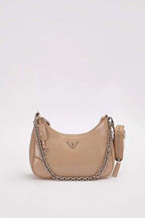 Küçük Ve Şık Premium Kalite Uzun Askılı Kadın Omuz Çantası 930420 Vizon