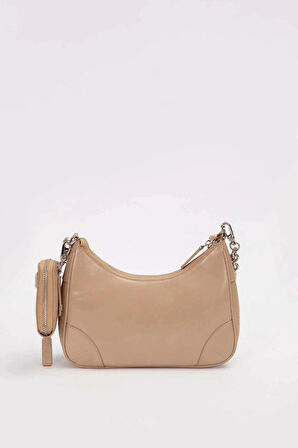 Küçük Ve Şık Premium Kalite Uzun Askılı Kadın Omuz Çantası 930420 Vizon