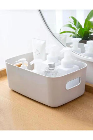 3'lü Dolap Içi Düzenleyici Sepet / Dekoratif Saklama Kutusu/ Banyo Ve Mutfak Organizer25cmx15cmx10cm