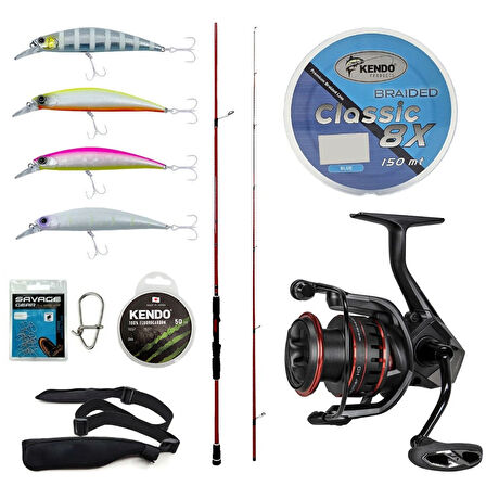 Yek Outdoor Okuma Profesyonel Spin Seti Okuma Red Spin 279 cm 10-40gr&Okuma Ceymar CHD-2500A 7+1BB Olta Makinesi