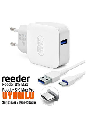 Reeder S19 Max Pro Uyumlu Şarj Aleti ve TYPE C Kablo