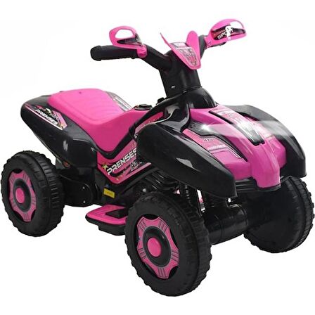 Müzikli ve Led Işıklı Akülü Atv 6v Ranger Siyah-Pembe