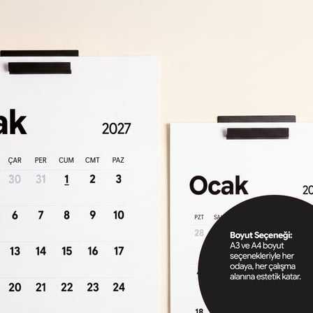 Domirus PlanCORE™ 2027 Duvar Takvimi Yaprakları Refill - A3