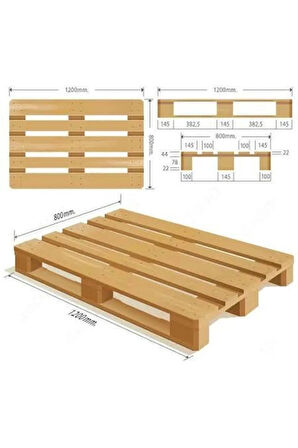 Dekoratif Ahşap Palet 80 120cm 1 Adet