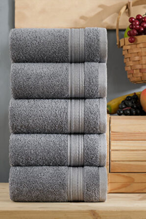 Rei 5'li %100 Havlu Seti 35x35 cm | Eksta Yumuşak, Yüksek Emicilik |