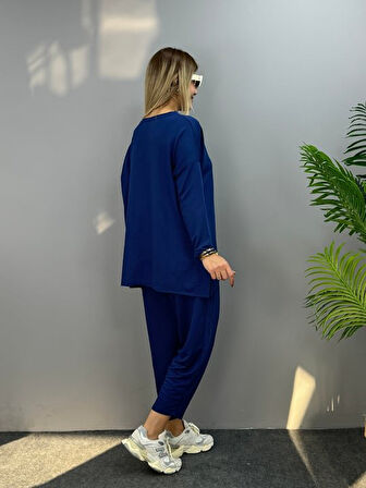 Reka Moda Kadın Iki Iplik Viskon Pamuk Kumaş Arma Detaylı Ikili Takım