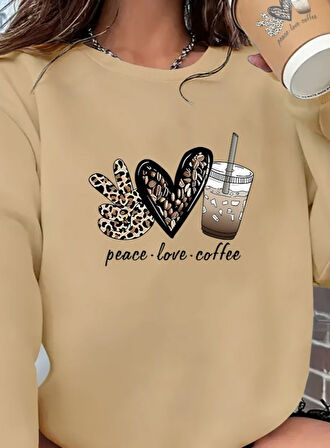 Reka Moda Kadın Uzun Kollu Bisiklet Yaka Kalp Desenli Viskon Iki Iplik Bluz