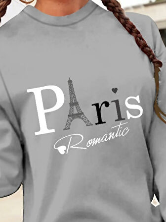 Reka Moda Kadın Uzun Kollu Bisiklet Yaka Yazılı Kısa Viskon Iki Iplik Elbise