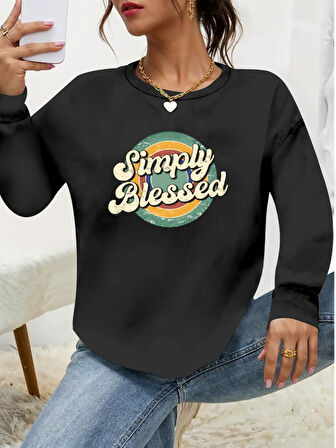 Reka Moda Kadın Uzun Kollu Bisiklet Yaka Viskon Iki Iplik Bluz