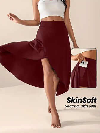 Reka Moda Kadın Cep Detay Taytlı Sandy Etek