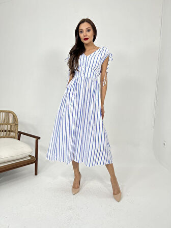 Reka Moda 5486 ELBİSE-BALTİMORE ÇİZGİLİ