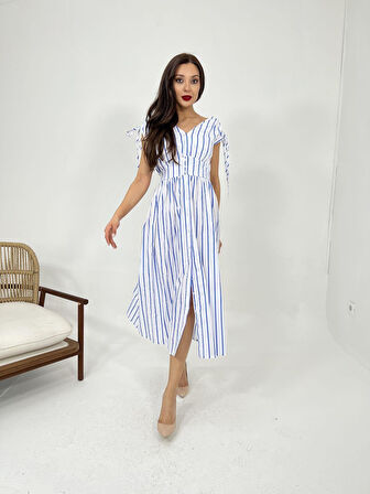 Reka Moda 5486 ELBİSE-BALTİMORE ÇİZGİLİ