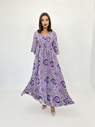 Reka Moda 7035 ELBİSE-MOR