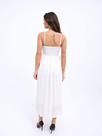 Reka Moda 7322 ELBİSE-EKRU