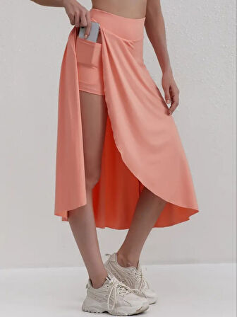 Reka Moda Kadın Cep Detay Taytlı Sandy Etek