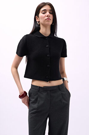 Reka Moda Bebe Yaka Düğmeli Bluz