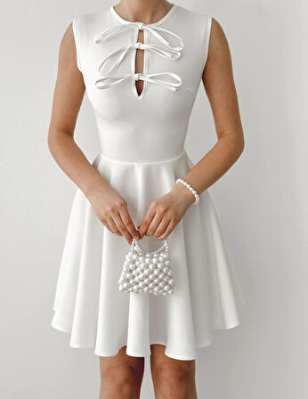 Reka Moda Perp Fiyonk Detaylı Elbise