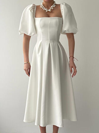 Reka Moda Benjamin Çan Etekli Midi Boy Elbise