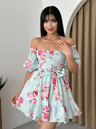 Reka Moda Rucka Belden Bağlamalı Mini Elbise