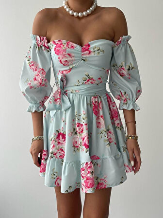 Reka Moda Rucka Belden Bağlamalı Mini Elbise