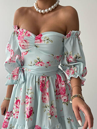 Reka Moda Rucka Belden Bağlamalı Mini Elbise