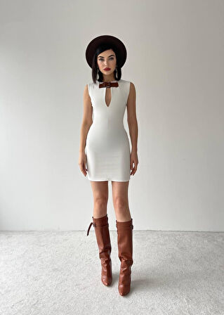 Reka Moda Nadia Kemerli Mini Elbise