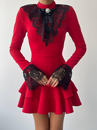 Reka Moda Danya Dantel Mini Elbise