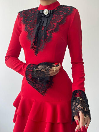 Reka Moda Danya Dantel Mini Elbise