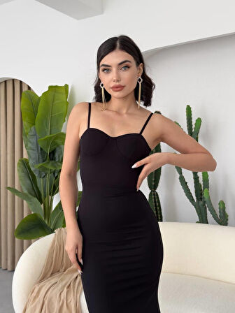 Reka Moda Dominic Eteği Büzgülü Midi Boy Elbise