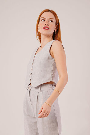 Reka Moda Kırçıllı Desen Gri Takım