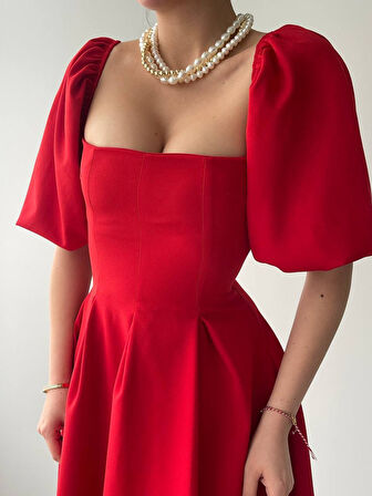 Reka Moda Benjamin Çan Etekli Midi Boy Elbise