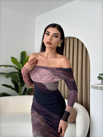 Reka Moda Sevilla Madonna Yaka Tül Elbise