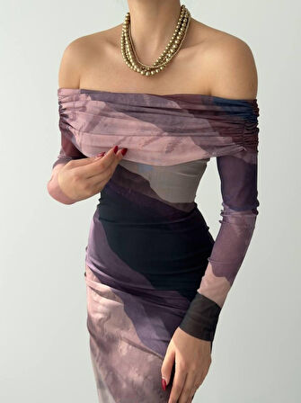 Reka Moda Sevilla Madonna Yaka Tül Elbise