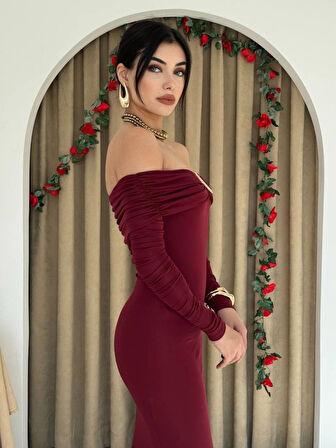 Reka Moda Maca Straplez Elbise