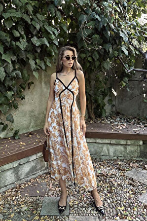 Reka Moda Biyeli Elbise - Taş